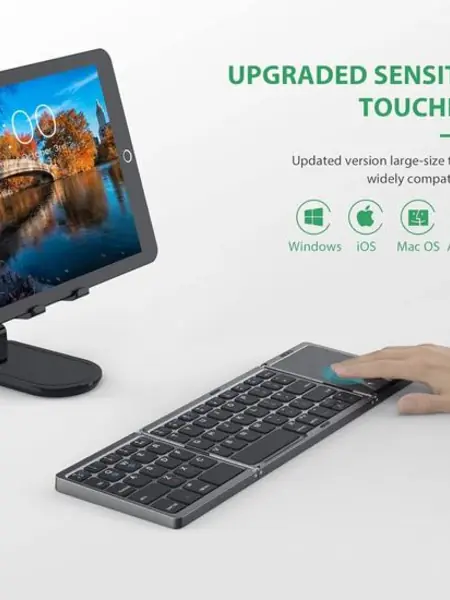 Портативная складная Bluetooth-клавиатура с русским языком и тачпадом