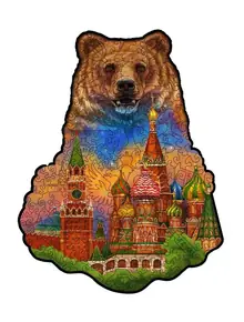 Деревянный пазл Россия