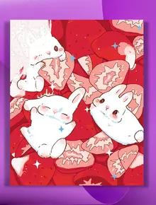 Кролики с клубникой