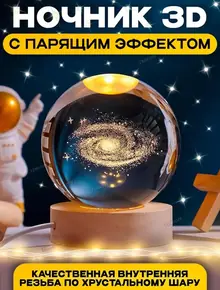 Светодиодный светильник-ночник шар 3D
