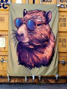 Флисовый плед Капибара