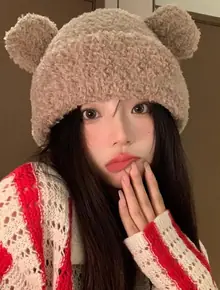 Зимняя шапка Мишка Y2K