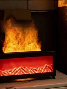 Увлажнитель воздуха с имитацией камина и ароматерапией